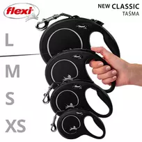 pavadelis flexi m - Flexi New Classic Cat XS virvinis pavadėlis 3 m juodas - 3 nuotrauka