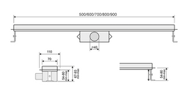duso latakas - Metalinis dušo latakas Bielbet su įklijuojama plytele 700mm - 2 nuotrauka