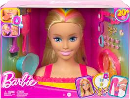 barbes galva - Barbie Deluxe Styling Head HMD78, 26.7 cm - 8 nuotrauka
