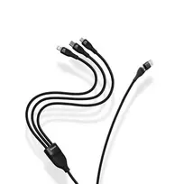 usb c i usb c 2m - Baseus Flash Series II 3in1 USB laidas USB-C + micro USB + Lightning 100W 1.2m Mėlynas (Blue) - 7 nuotrauka