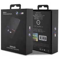5v powerbank - BMW BMPBMS3K22PGVK 3000mAh 5W MagSafe Indukcinis Power Bank Juodas - 4 nuotrauka