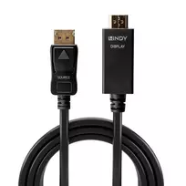 hdmi i displayport adapteris - Lindy DisplayPort To HDMI 10.2G Cable 0.5m Black - 5 nuotrauka