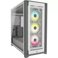 rgb korpuso - Corsair iCUE 5000X RGB TG White (Baltas) - 4 nuotrauka