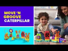 kirmeliukai - Mega Bloks Move N Groove Caterpillar HKN44, plastikas - 8 nuotrauka