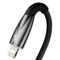 iphone laidai - Baseus CADH000101 Glimmer Series USB-C į Lightning kabelis 20W 2m Juodas (Black) - 3 nuotrauka