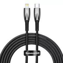 iphone laidai - Baseus CADH000101 Glimmer Series USB-C į Lightning kabelis 20W 2m Juodas (Black) - 5 nuotrauka