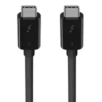 usb c pakrovejas - Belkin Thunderbolt 3 Cable 0.8m Black - 3 nuotrauka