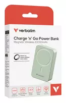 magnetinis power bank - Verbatim Charge 'n' Go Essentials, 20000mAh, žalias (32224) - 4 nuotrauka