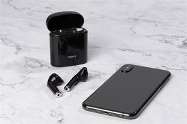 streetz true wireless - Ausinės STREETZ True Wireless, Bluetooth 5, juodos  / TWS-0007 - 6 nuotrauka