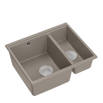 plieno plautuve - Quadron Logan 150, granitas, 56 cm x 46 cm x 22 cm, ruda (Brown) - 3 nuotrauka
