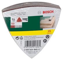 delta juosta - Šlifavimo lapas Bosch, 60, 9.3 cm x 9.3 cm, 25 vnt. - 3 nuotrauka