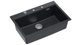 lentos 5 - Quadron MARC HQM7650U8_BS, granitas, 76 cm x 50 cm, juodas (Black) - 6 nuotrauka