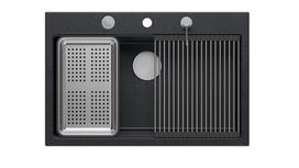lentos 5 - Quadron MARC HQM7650U8_BS, granitas, 76 cm x 50 cm, juodas (Black) - 8 nuotrauka