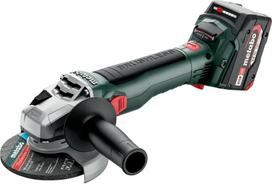 anglys - Akumuliatorinis kampinis šlifuoklis WB 18 LT BL 11-125, 2x4Ah, METABOX, 613052510 METABO - 2 nuotrauka