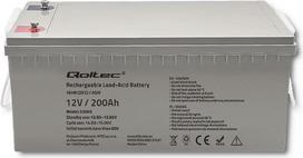 agm 200ah - Qoltec 53069 AGM akumuliatorius | 12V | 200Ah | maks. 3000A - 4 nuotrauka