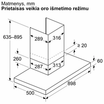 gartraukis bosch - Bosch Serie 4 DWB95CC60 sieninis gartraukis Juodas (Black) - 5 nuotrauka