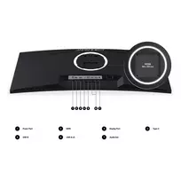 ultrawide monitorius - JAPANNEXT JN-IPS340UWQHD60C-C65W-HS 34", IPS, UWQHD, lenktas - 4 nuotrauka