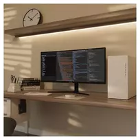 ultrawide monitorius - JAPANNEXT JN-IPS340UWQHD60C-C65W-HS 34", IPS, UWQHD, lenktas - 7 nuotrauka