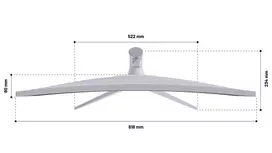 ultrawide monitorius - JAPANNEXT JN-IPS340UWQHD60C-C65W-HS-W 34", IPS, UWQHD, lenktas - 2 nuotrauka