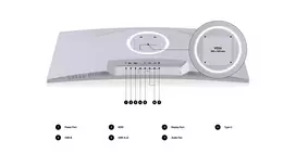 ultrawide monitorius - JAPANNEXT JN-IPS340UWQHD60C-C65W-HS-W 34", IPS, UWQHD, lenktas - 3 nuotrauka