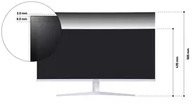 ultrawide monitorius - JAPANNEXT JN-IPS340UWQHD60C-C65W-HS-W 34", IPS, UWQHD, lenktas - 4 nuotrauka