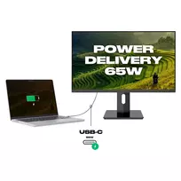 3840x2160 monitoriai - JAPANNEXT JN-IPS2380UHDR-C65W-HSP 23.8", 4K UHD, IPS, 60Hz, juodas (black) - 5 nuotrauka