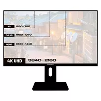 3840x2160 monitoriai - JAPANNEXT JN-IPS2380UHDR-C65W-HSP 23.8", 4K UHD, IPS, 60Hz, juodas (black) - 6 nuotrauka