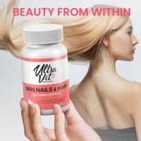 akmenys lt - UltraVit Skin, Nails & Hair x 60 - 3 nuotrauka