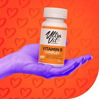 vitaminas b - UltraVit Vitamin B Complex 90 kaps. - 2 nuotrauka