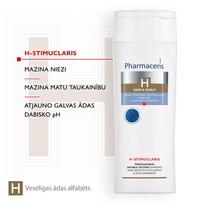 sampunas nuo pleiskanu - PHARMACERIS H dvigubo poveikio specialus šampūnas H-STIMUCLARIS, 250 ml - 2 nuotrauka