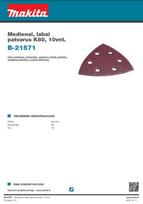 slifavimo popierius trikampis - Šlifavimo popierius Mediena / patvarus G80, 10pcs. RED LONG Makita B-21571 - 2 nuotrauka