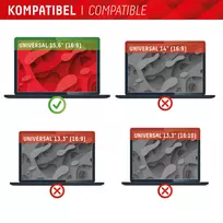 ekrano plevele 15 - Universal Privacy Safe Glass 15,6", 16:9 By Displex Transparent - 4 nuotrauka