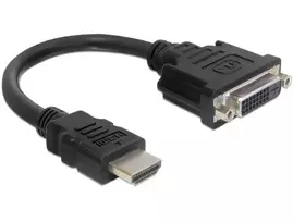 hdmi kabelis 2m 2.0 - Delock Adapter HDMI to DVI-D Black - 2 nuotrauka
