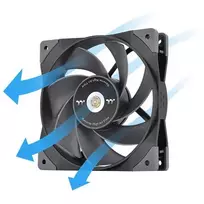 pc fans - Thermaltake SWAFAN GT12 PC Cooling Fan TT Premium Edition 120mm Black - 2 nuotrauka