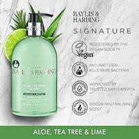 antibakterinis muilas - Baylis & Harding Aloe, Tea Tree & Lime Anti-Bacterial 500ml Moterims Skysti muilai - 3 nuotrauka