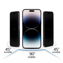 ekrano plevele 15 - Topt Apsauginis stiklas Privacy Glass Apple iPhone 15 Pro Juodas (Black) - 4 nuotrauka