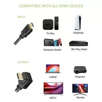 ethernet cable - Techly HDMI/HDMI Male Angled Cable 5m Black - 3 nuotrauka
