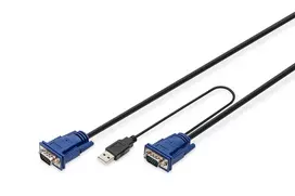 ps2 laidas - Digitus KVM Cable PS/2 for KVM consoles Black - 2 nuotrauka