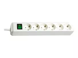 brennenstuhl eco line - Brennenstuhl Eco-Line 6 lizdai 3 m Baltas (White) - 2 nuotrauka