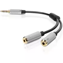 sharkoon pmp35 - Sharkoon Kabelis Adapteris 2x3,5 3 Pin > 1x 3,5mm 4 Pin - 3 nuotrauka