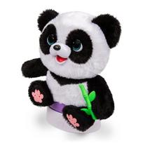 panda zaislai - Little Live Pets Interaktyvus pliušinis pandos mažylis, 25 cm (White/Black) - 4 nuotrauka