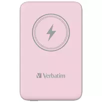 magnetinis power bank 10000 - Verbatim Charge 'n' Go Magnetic Wireless Power Bank 10000mAh Pink - 4 nuotrauka