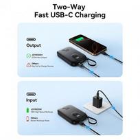 power bank with cable - Joyroom JR-PBF17 10000mAh 22.5W juoda - 7 nuotrauka