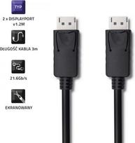 displayport kabelis 1.2 - QOLTEC DisplayPort v1.2 male cable 3m - 5 nuotrauka