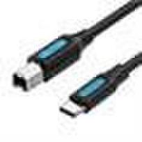 type 2 kabelis - CABLE USB-C TO USB 2.0B/2M BLACK CQUBH VENTION - 2 nuotrauka