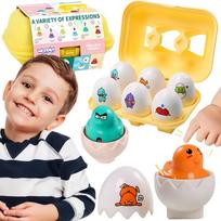 delione kiausiniai - Woopie Montessori Match Shapes formų rūšiavimo dėlionė 6 vnt - 2 nuotrauka