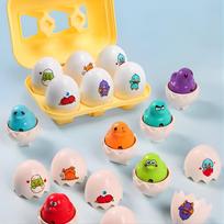 delione kiausiniai - Woopie Montessori Match Shapes formų rūšiavimo dėlionė 6 vnt - 3 nuotrauka