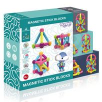 magnetiniai konstruktoriai - Woopie Magnetinis konstruktorius Didelės storos kaladėlės, 28 el. - 3 nuotrauka