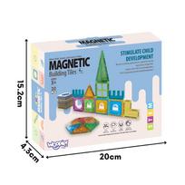 3d magnetinis - WOOPIE Magnetinis 3D konstruktorius „Pilis“ 30 vnt. - 2 nuotrauka