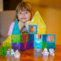 3d magnetinis - Woopie magnetiniai konstruktoriai 3D edukacinis rinkinys „Pasakų pilis“ 55 vnt - 8 nuotrauka